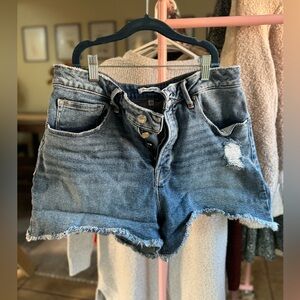 Good American Distressed Blue Jean Shorts
